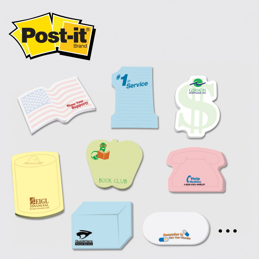 Post-it® Custom Printed Notes Shapes — Medium - — JCL Promo