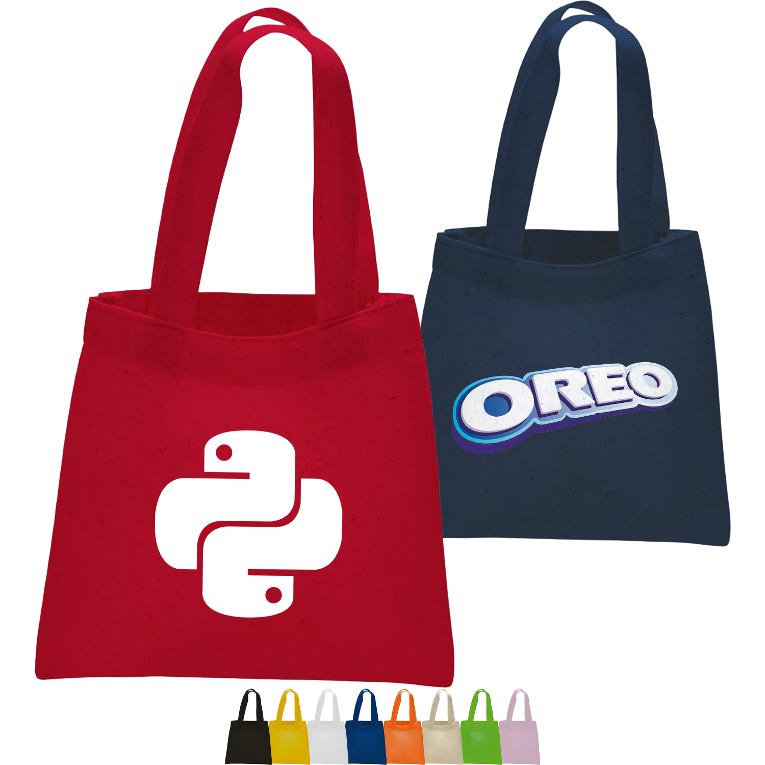 6 Oz Mini Cotton Canvas Tote Bag Usa Decorated (6