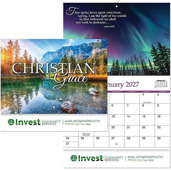 Christian Grace Stapled Wall Calendar — JCL Promo